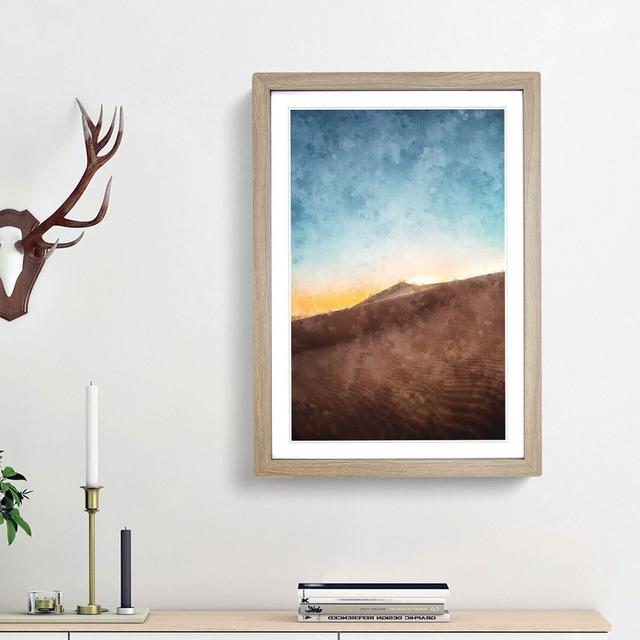 Sand Dunes in Egypt - Picture Frame Graphic Art Print East Urban Home Frame Option: Oak Framed, Size: 45cm H x 33cm W x 2cm D on Productcaster.