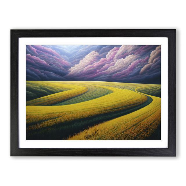 Soothing Spring Meadow Landscape - Single Picture Frame Print Brambly Cottage Size: 46cm H x 64cm W x 2cm D, Frame Colour: Black on Productcaster.