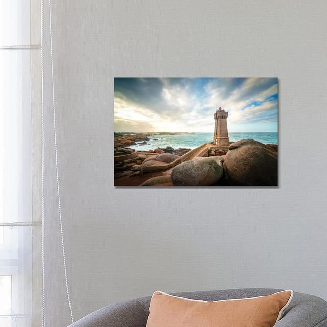 Men Ruz Lighthouse In Brittany Breakwater Bay Size: 45.72cm H x 66.04cm W x 1.905cm D on Productcaster.