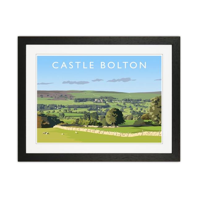 Castle Bolton by Richard O'Neill - Print Corrigan Studio Format: Black Framed, Size: 43.5cm H x 53.5cm W x 3cm D on Productcaster.