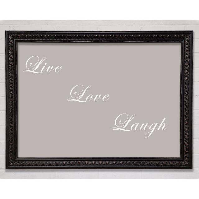 Liebe Zitat Leben Liebe Lachen Grau Silber - Einzelbildrahmen Kunstdrucke Bright Star Farbe: Beige, Größe: 84,1 cm H x 118,9 cm B x 3 cm T on Productcaster.