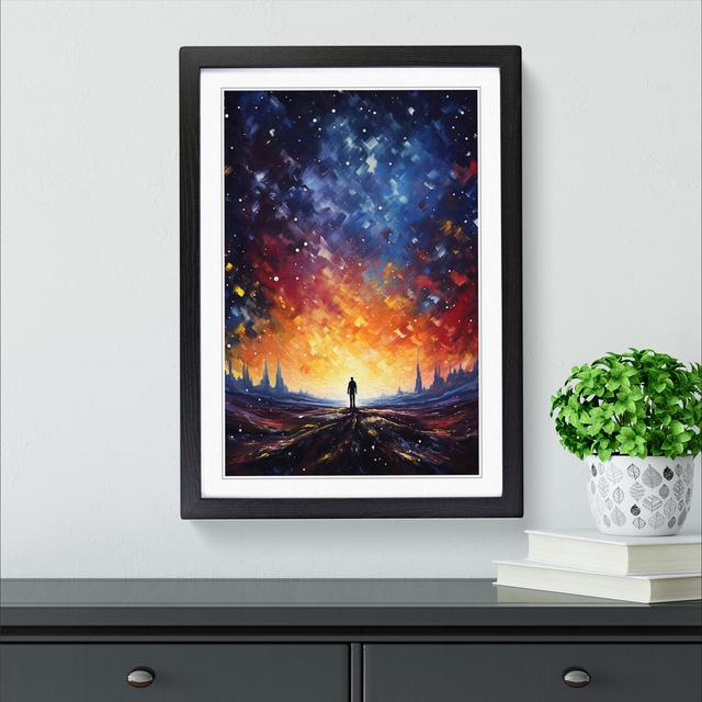 Galaxy Impressionism No.3 Marlow Home Co. Size: 34cm H x 25cm W, Format: Black Framed on Productcaster.