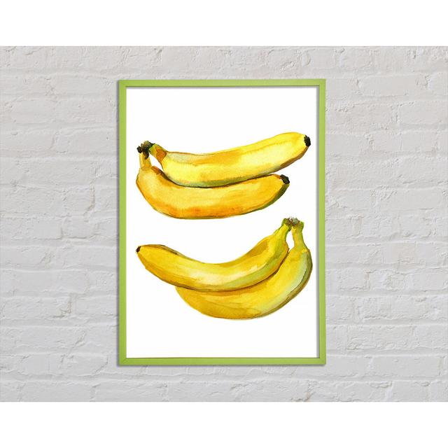 Banana Framed Print Highland Dunes Size: 42cm H x 29.7cm W x 2cm D on Productcaster.