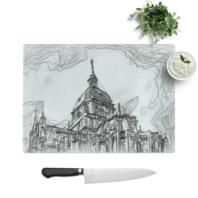 Tempered Glass Almudena Cathedral in Madrid Spain Chopping Board East Urban Home Size: 39 cm W x 28.5 cm L on Productcaster.