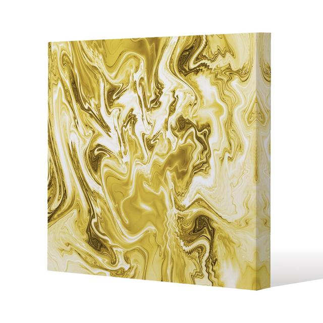 Golden Swirled Marble Canvas Print Andrew Lee on Productcaster.