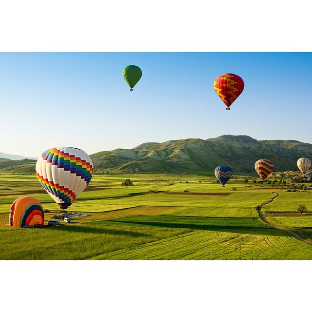 Laureins Hot Air Balloons Flying by Alizada Studios - Wrapped Canvas Photograph Latitude Run Size: 30cm H x 46cm W x 3.8cm D on Productcaster.