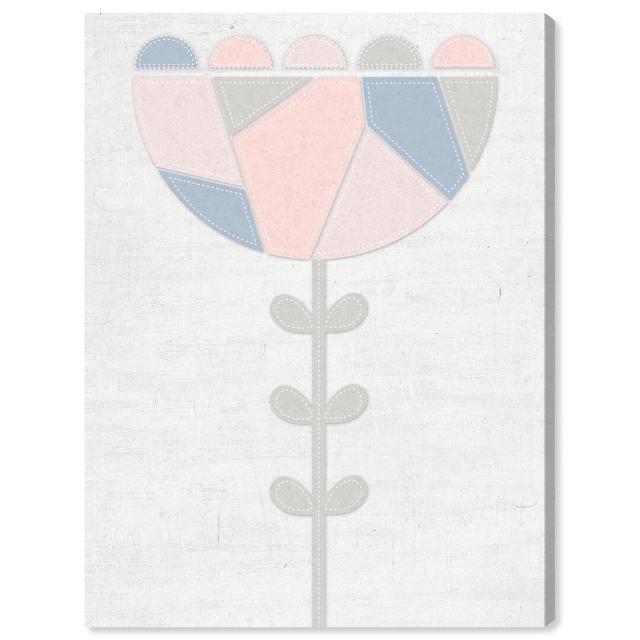 Scandinavian Flower Stitched Art - Wrapped Canvas Print East Urban Home Size: 61 cm H x 45.7 cm W x 3.8 cm D on Productcaster.