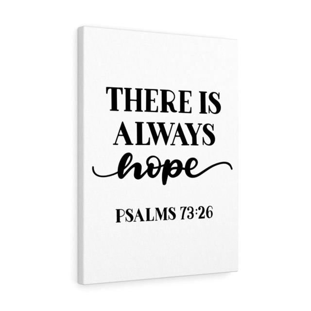 Hope Psalms 73:26 - Wrapped Canvas Typography Blue Elephant Size: 76cm H x 61cm W on Productcaster.