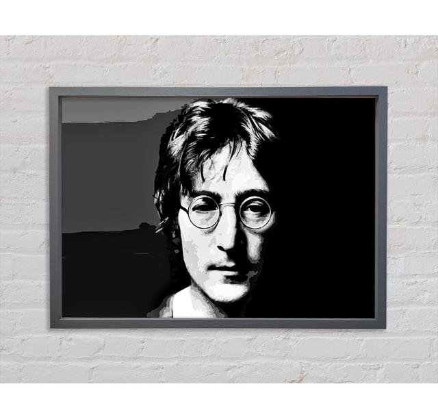 John Lennon Peace - Print Rosalind Wheeler Size: 84.1cm H x 118.9cm W x 3.3cm D, Format: Dark Grey Framed Canvas on Productcaster.