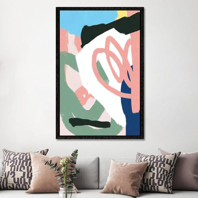 Slightly by Jilli Darling - Floater Frame Graphic Art on Canvas Ivy Bronx Format: Black Framed Canvas, Size: 152.40cm H x 101.60cm W x 3.81cm D on Productcaster.