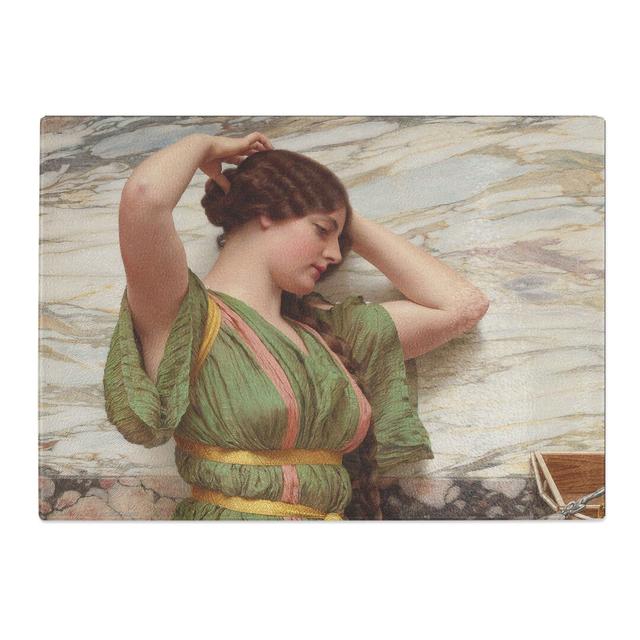 A Fair Reflection by John William Godward Chopping Board East Urban Home Size: 0.4cm H x 20cm W x 29cm L on Productcaster.