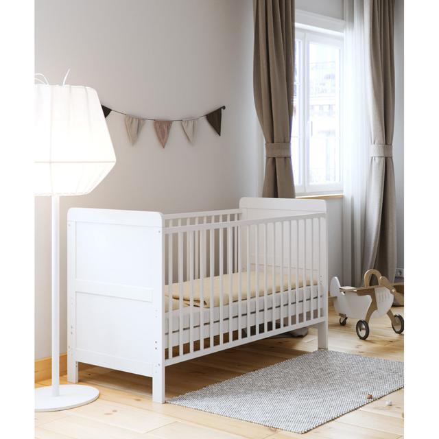 Classic Cot Bed Little Acorns Colour: White on Productcaster.