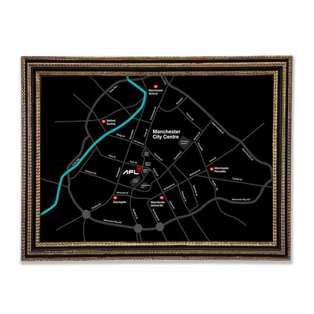 Manchester Stadtplan - Drucken Williston Forge Größe: 29,7 cm H x 42 cm B x 3 cm T on Productcaster.