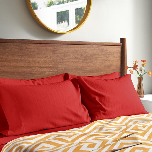 Housewife Pillowcase (Set of 2) 17 Stories Colour: Red on Productcaster.