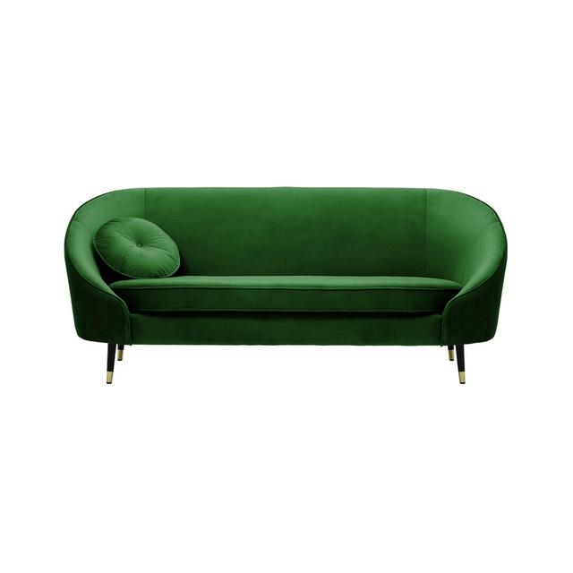 Glencoe 3 Seater Sofa Canora Grey Upholstery Colour: Green, Size: 86cm H x 242cm W x 95cm D, Seating Capacity: 3 on Productcaster.