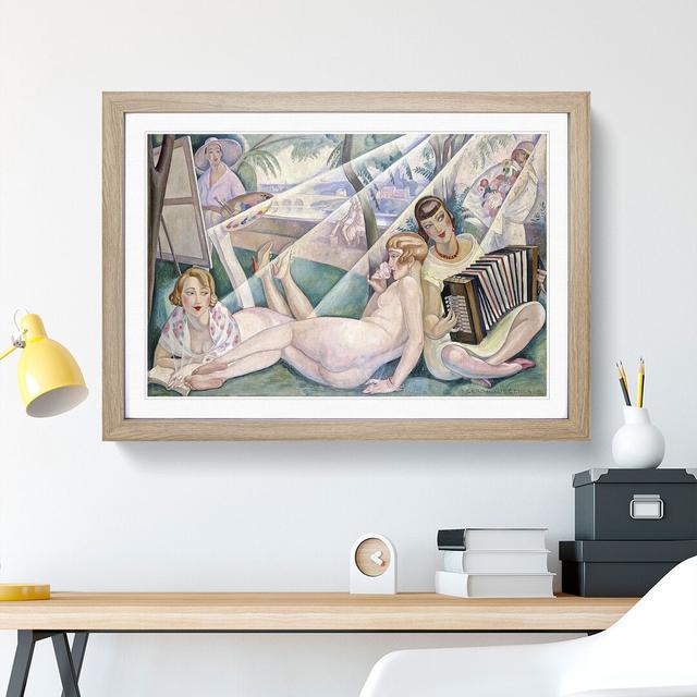 A Summers Day by Gerda Wegener - Picture Frame Painting East Urban Home Size: 48cm H x 65cm W x 2cm D, Frame Option: Oak Framed on Productcaster.