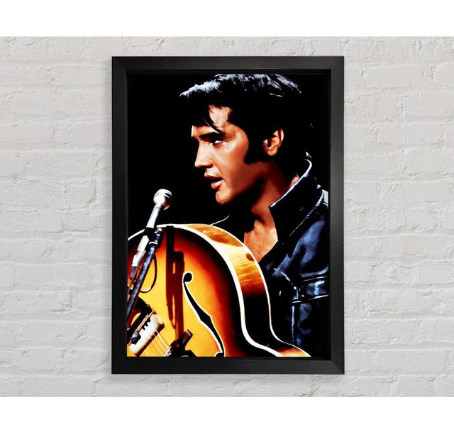 Elvis Guitar Framed Print 17 Stories Size: 42cm H x 59.7cm W on Productcaster.