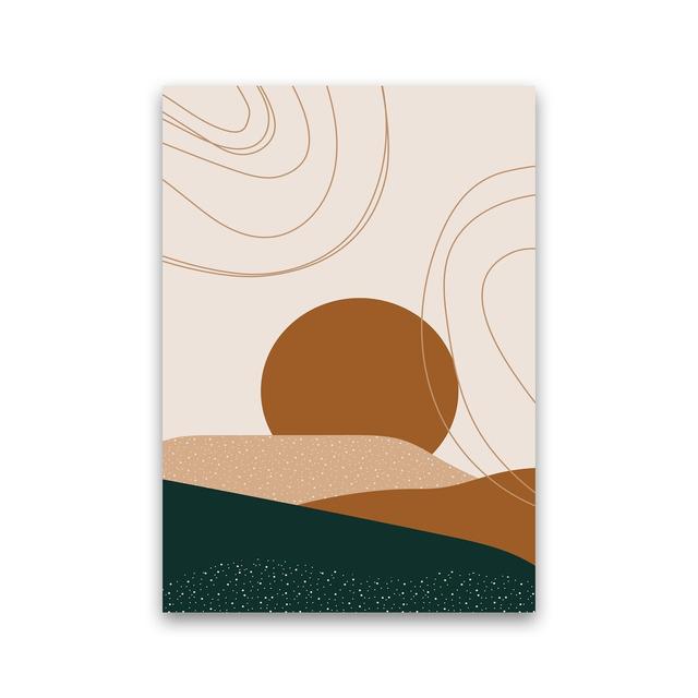 Abstract Landscape - Graphic Art Print on Paper 17 Stories Frame Option: No Framed, Size: 29.7cm H x 21cm W x 4cm D on Productcaster.