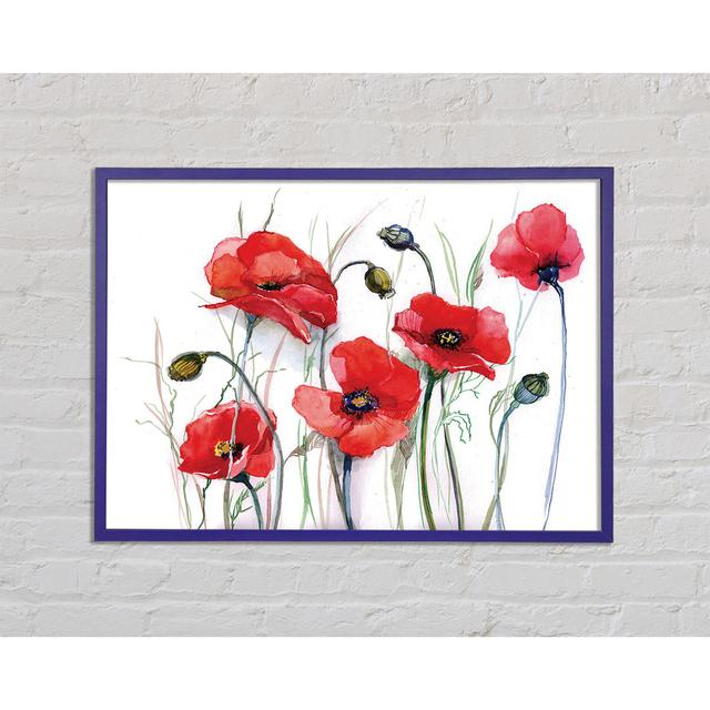 Poppy Magic Skies - Single Picture Frame Art Prints Ophelia & Co. Size: 42cm H x 59.7cm W x 2cm D on Productcaster.