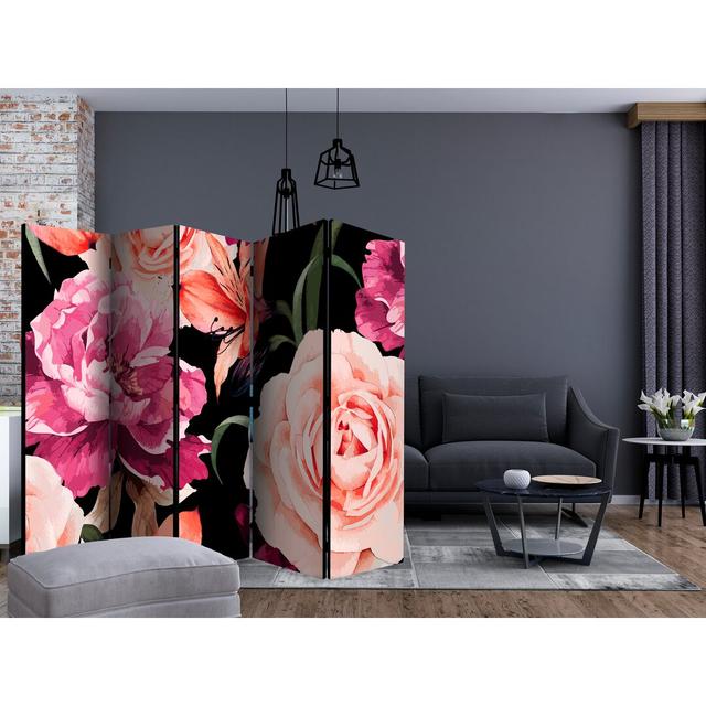 Iredale 225cm W x 172cm H 5 - Panel Solid Wood Folding Room Divider Ebern Designs on Productcaster.