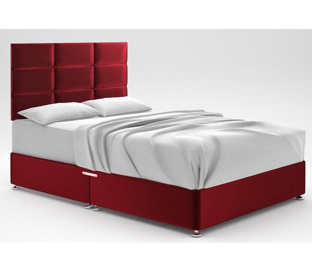 Zielke Divan Bed Base 17 Stories Colour: Red, Storage Type: No Storage, Size: Single (3') on Productcaster.