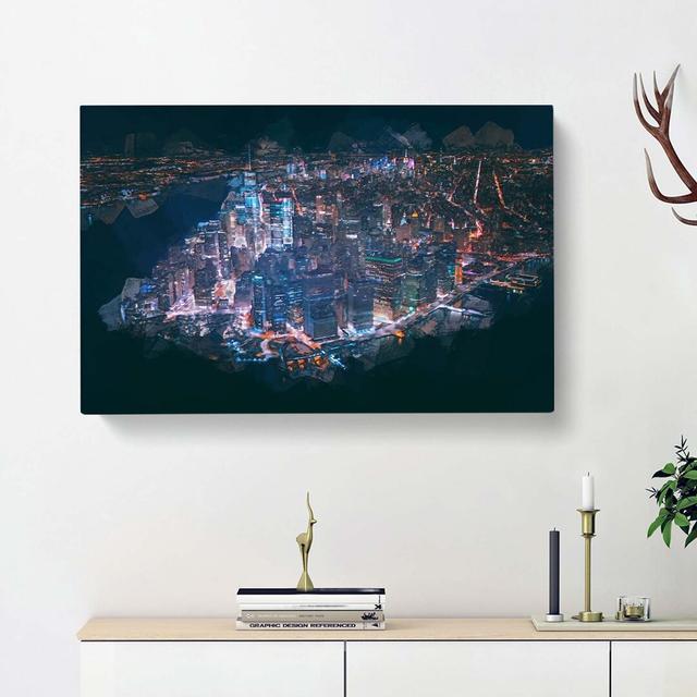 The Lights of New York City in Abstract - Wrapped Canvas Graphic Art Print East Urban Home Size: 35cm H x 50cm W x 3cm D on Productcaster.