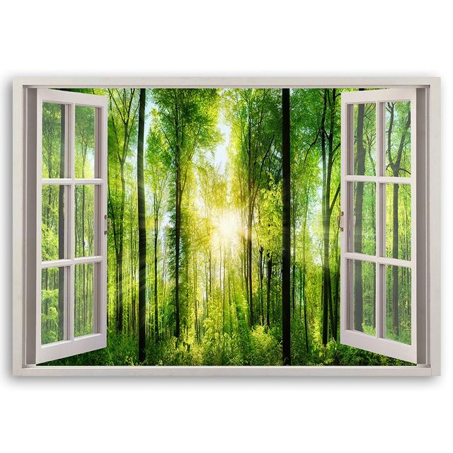 Leinwandbild Green Landscapes Union Rustic Größe: 60 cm H x 90 cm B on Productcaster.