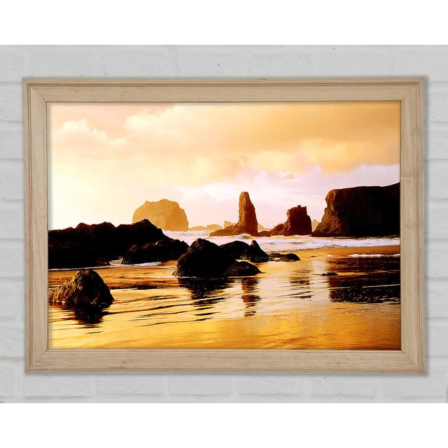 Mystical Ocean Rocks - Print Highland Dunes Size: 29.7cm H x 42cm W x 1.5cm D on Productcaster.