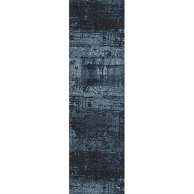 Aaliyah Abstract Machine Woven Navy Blue Area Rug Trent Austin Design Rug Size: Runner 67 x 330cm on Productcaster.