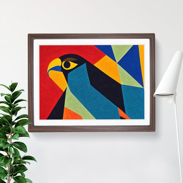 Abstract Eagle Bird Vol.2 - Picture Frame Graphic Art Bay Isle Home Size: 46cm H x 64cm W x 2cm D, Frame Colour: Walnut on Productcaster.