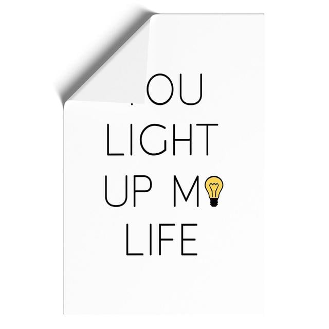 You Light up My Life - Unframed Typography East Urban Home Size: 30cm H x 21cm W x 0.1cm D on Productcaster.