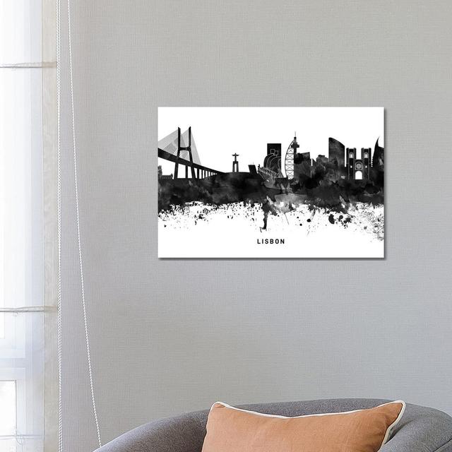 Lisbon Skyline by WallDecorAddict - Wrapped Canvas Print Latitude Run Size: 45.72cm H x 66.04cm W x 3.81cm D on Productcaster.