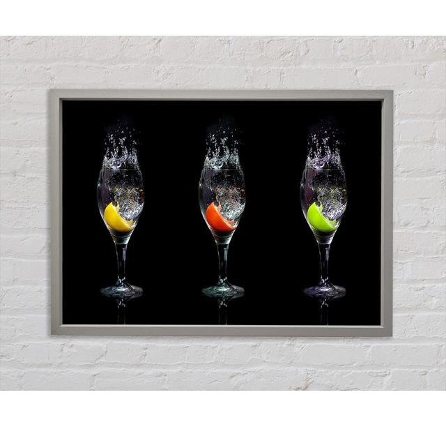 Fruit Cocktail Slash - Single Picture Frame Art Prints on Canvas 17 Stories Size: 59.7cm H x 84.1cm W x 3.3cm D on Productcaster.