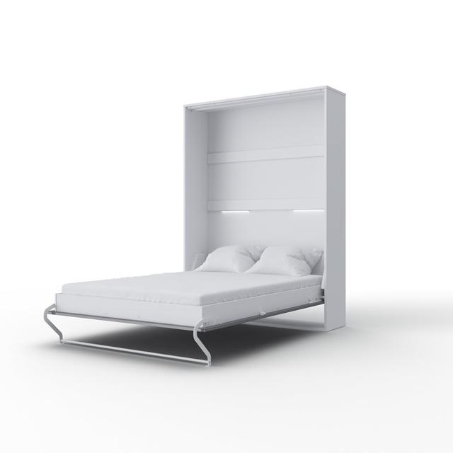 Aubri European Kingsize (140 x 200cm) Murphy Bed Ivy Bronx Colour: White/Light Grey on Productcaster.