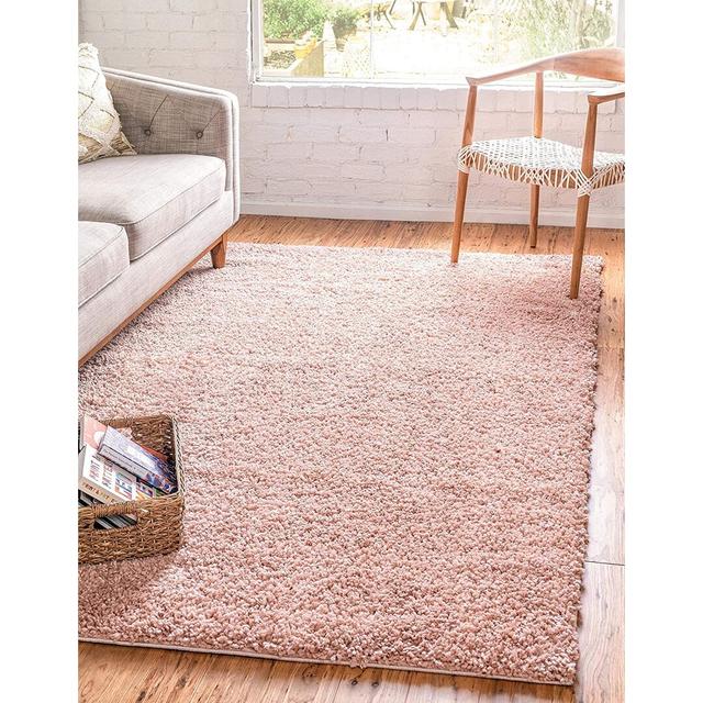 Clarita California Shaggy Rose Pink Rug Hashtag Home Rug Size: Rectangle 300 x 400cm on Productcaster.