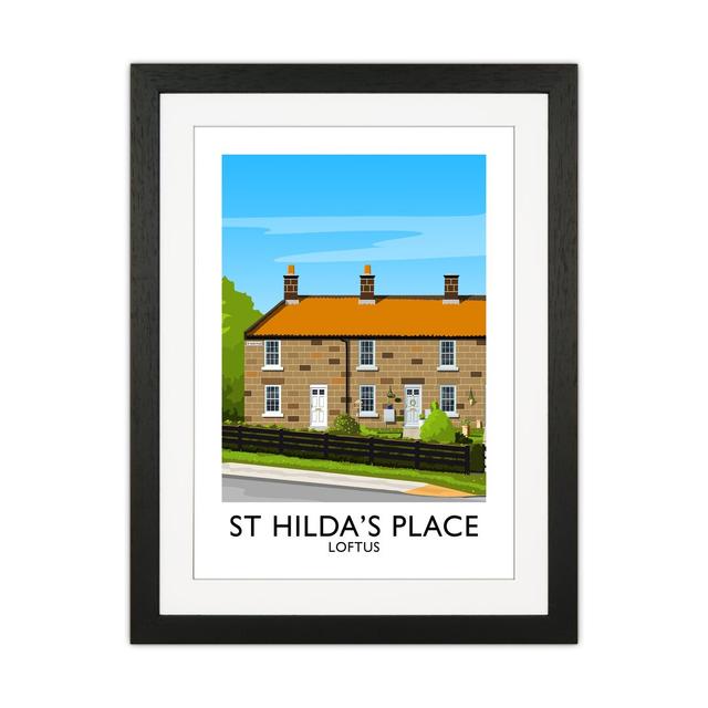 St Hilda's Place Portrait by Richard O'Neill - Graphic Art Corrigan Studio Size: 43.5cm H x 33.5cm W x 3cm D, Format: Black Framed on Productcaster.