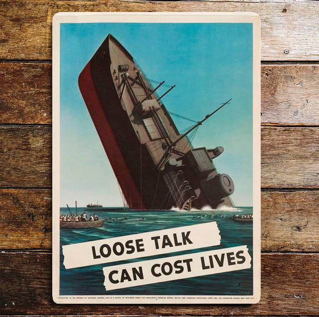 Loose Talk Can Cost Lives Wall Décor East Urban Home Size: 40cm H x 28cm W on Productcaster.