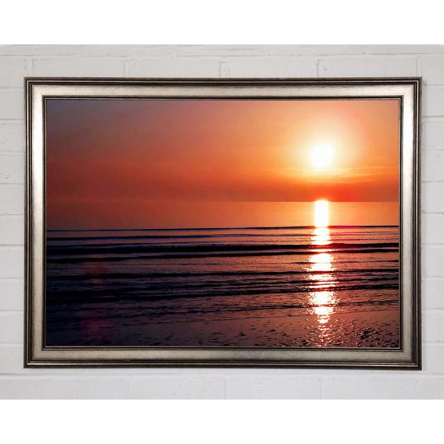 Peach Sun Reflection Framed Print Highland Dunes Size: 42cm H x 59.7cm W x 1.5cm D on Productcaster.