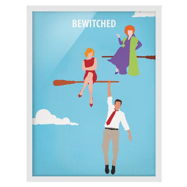 Movie Poster Bewitched - Picture Frame Graphic Art on Paper Bilderwelten Size: 100cm H x 70cm W x 2cm D, Frame Option: White Framed on Productcaster.