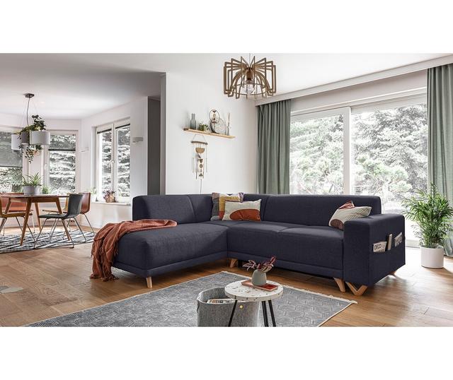 Ecksofa Classy Sophie mit Bettfunktion MiuForm Ausrichtung: Links ausgerichtet, Polsterfarbe: Anthrazitfarben on Productcaster.