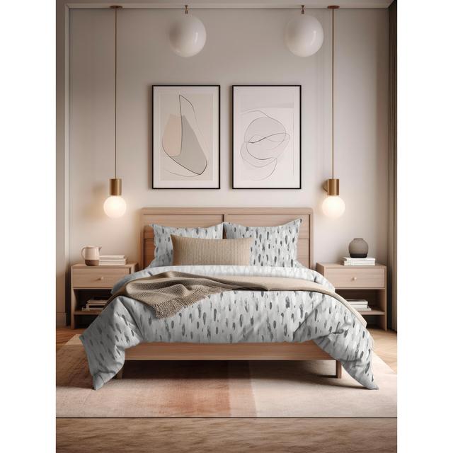 Makenna Cotton Blend Abstract Duvet Cover Set with Pillowcases World Menagerie Size: Double Duvet Cover + 2 Standard Pillowcases on Productcaster.