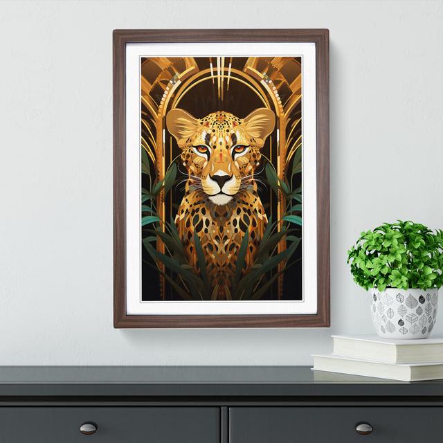 Cheetah Deco - Print Latitude Vive Format: Walnut Framed, Size: 46cm H x 34cm W x 2cm D on Productcaster.