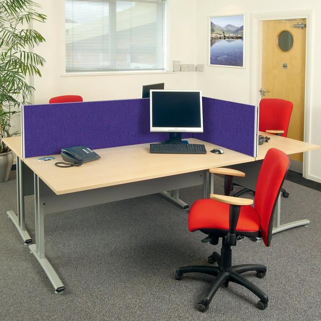 Desk Privacy Panel Symple Stuff Colour: Purple, Size: 40cm H x 100cm W x 3cm D on Productcaster.