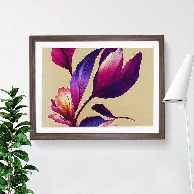 Fanciful Flowers - Picture Frame Graphic Art ClassicLiving Frame Colour: Walnut Framed, Size: 46cm H x 64cm W x 2cm D on Productcaster.