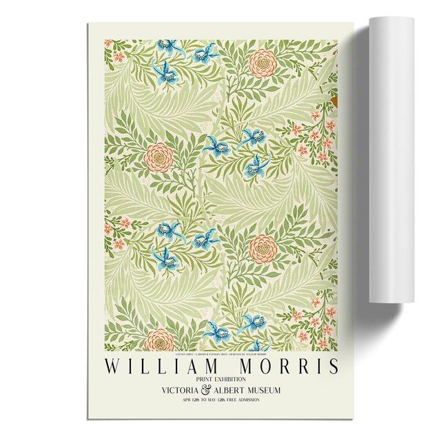 Larkspur Pattern with Border by William Morris - Unframed Painting East Urban Home Size: 59cm H x 42cm W x 0.1cm D on Productcaster.