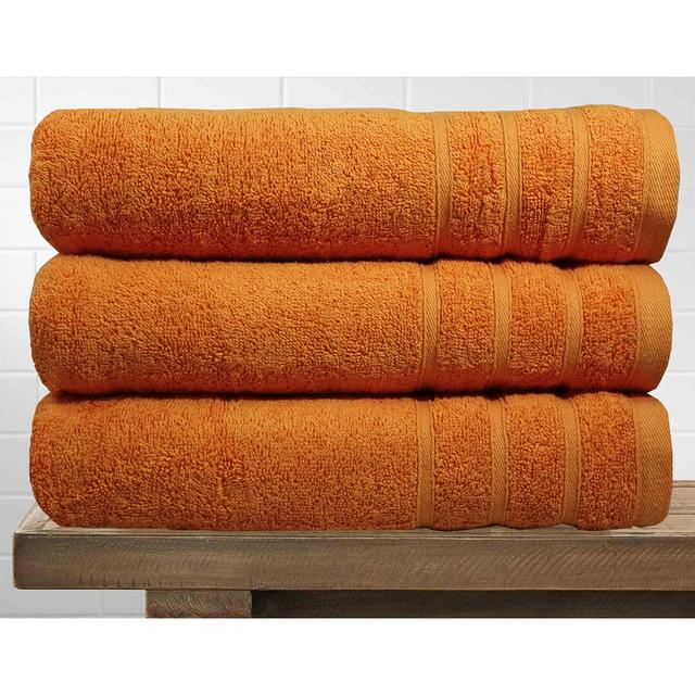 Fillbert 3 Piece Bath Towel Same-Size Bale (Set of 3) 17 Stories Colour: Orange on Productcaster.