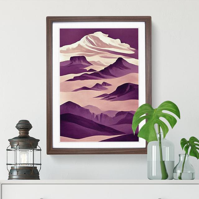 Mountain - Single Picture Frame Print Alpen Home Frame Colour: Walnut, Size: 46cm H x 34cm W x 2cm D on Productcaster.