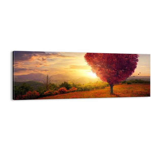 'Touches the Heart' - Unframed Panoramic Photograph Print on Canvas Ebern Designs Size: 50cm H x 140cm W x 1.8cm D on Productcaster.