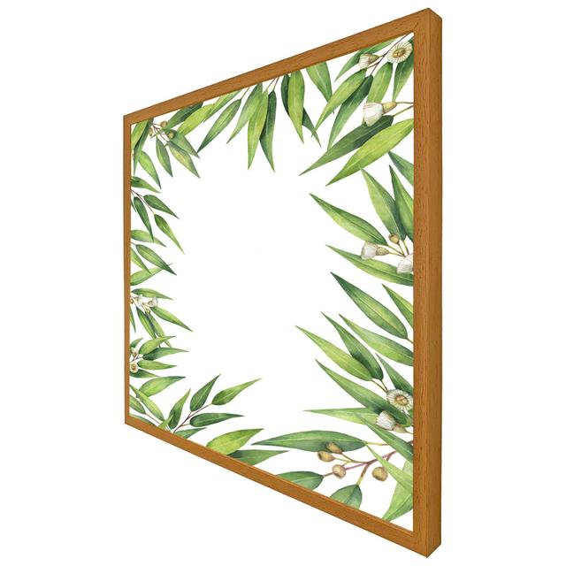 Piovarciova Leaves Border - Single Picture Frame Print ClassicLiving Size: 51cm H x 51cm W x 4cm D, Format: Oak Framed on Productcaster.