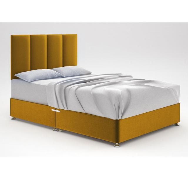 Bendooragh Divan Bed Base 17 Stories Size: Double (4'6), Storage Type: No Storage, Colour: Gold on Productcaster.